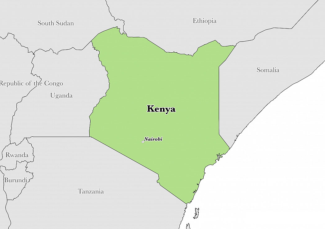 Kenya map -NGARA